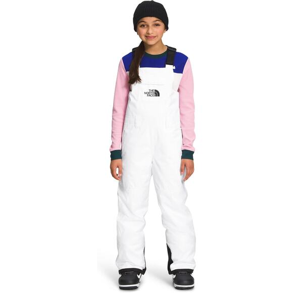 NWT THE NORTH FACE Teen Freedom Insulated Black White Ski Snow Bib Large / 12